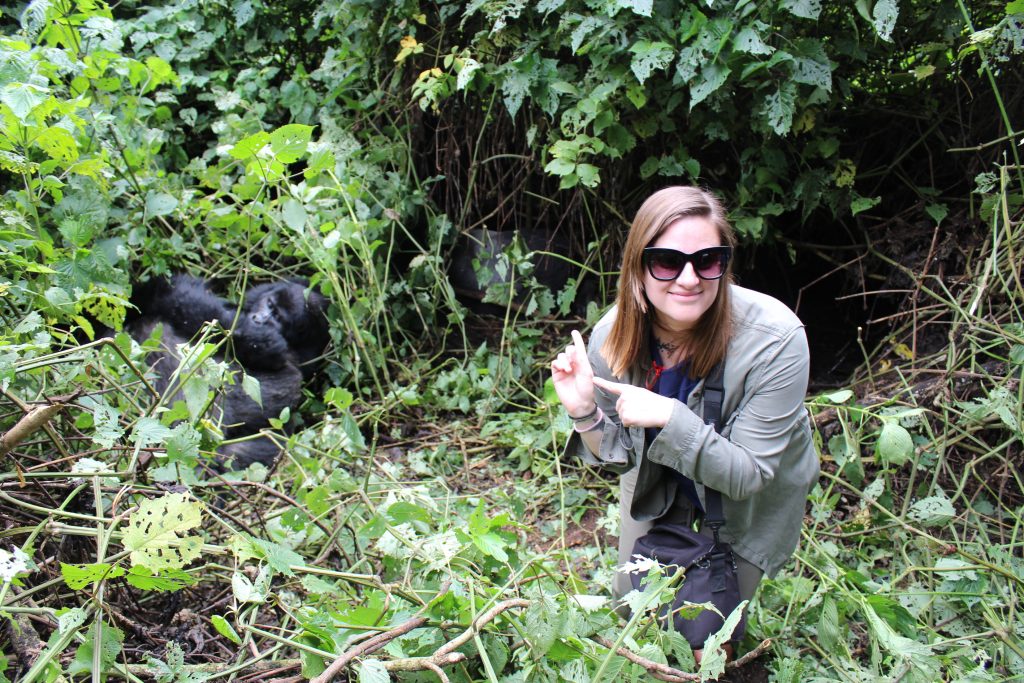 With my gorilla family in Uganda (Photo: Emily O'Dell) 